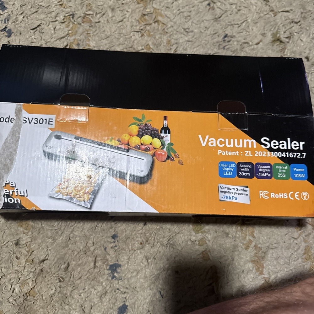 Vacuum Sealer Machine Food Saver w/ LED Display 30cm Seal Open Box Tested